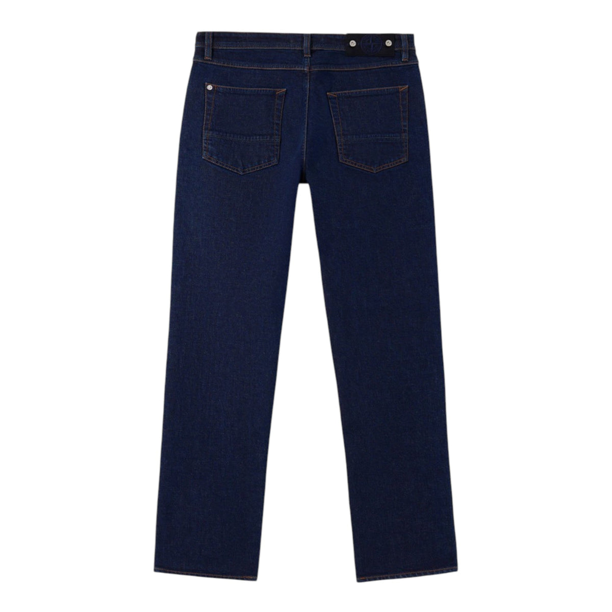 Stone Island Indigo Denim-Rinsed Navy Blue Regular Jeans