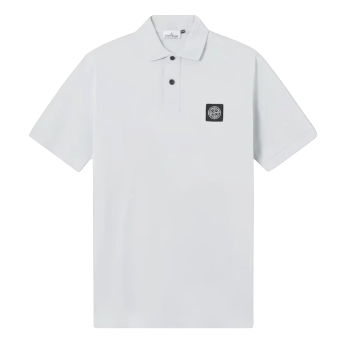 Stone Island Organic Cotton Elastane Pique Sky Blue Polo Shirt